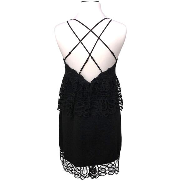 Gianni Bini Monica Lace Peplum Dress Black Size 10 EUC - Picture 6 of 9